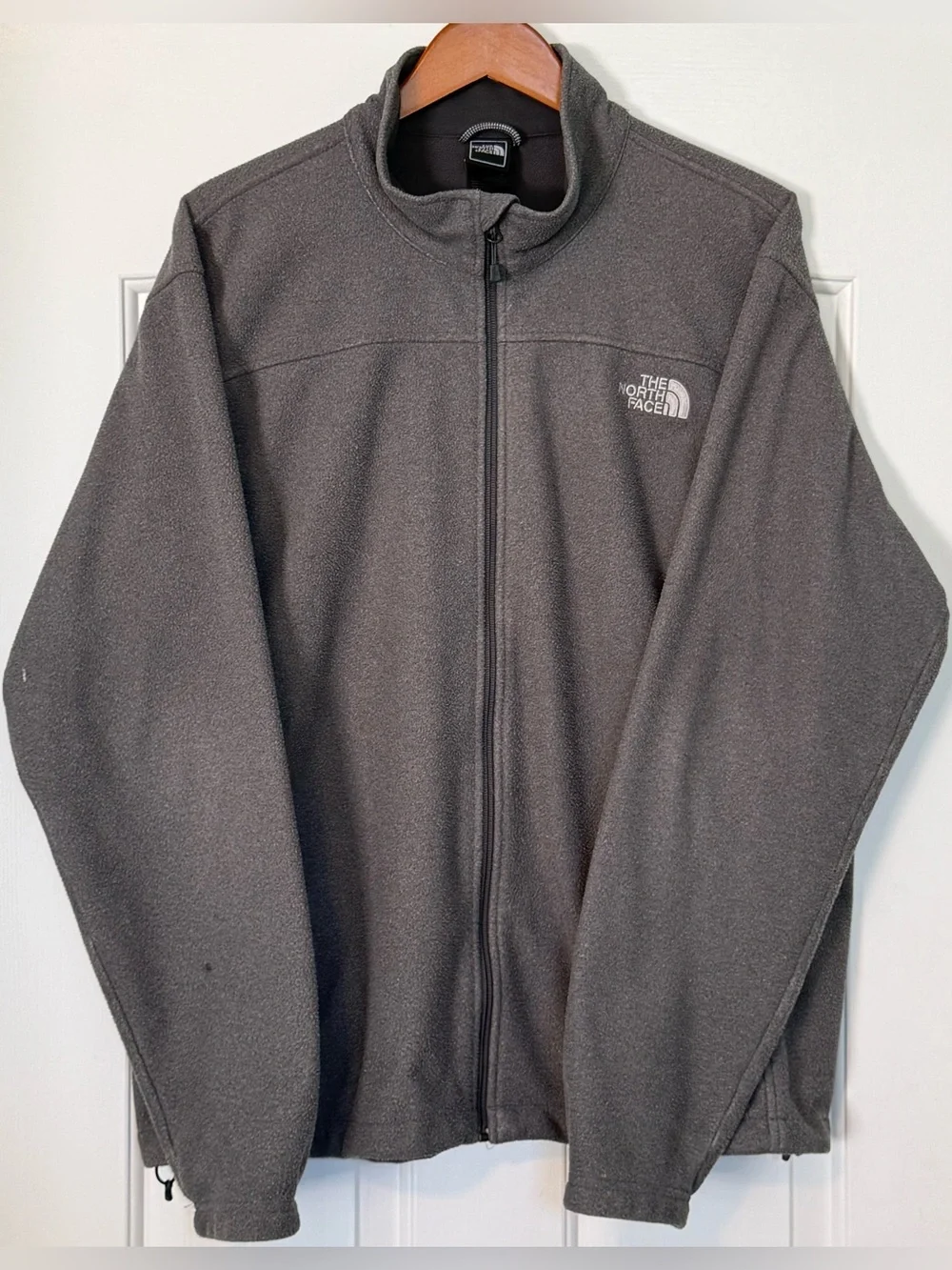 The North Face WindWall ANKU Fleece Jacket Mens XL Gray Full Zip Hiking 🥾